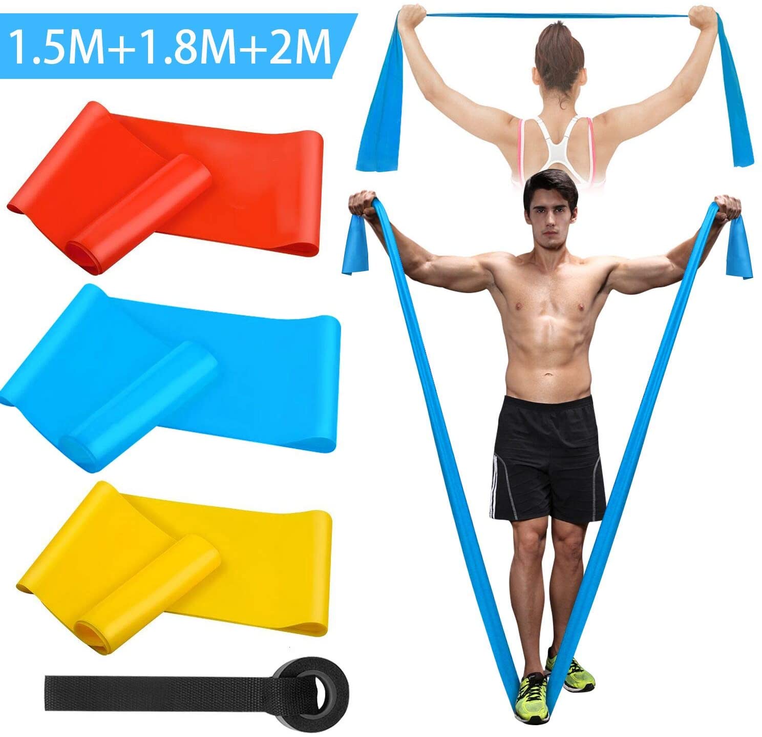 Crossfit Workout Gear - Elastyczne taśmy fitness 3 szt. Taśmy