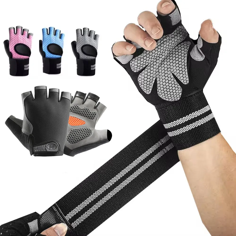 Crossfit Workout Gear - 1 para rękawic fitness z półpalcami